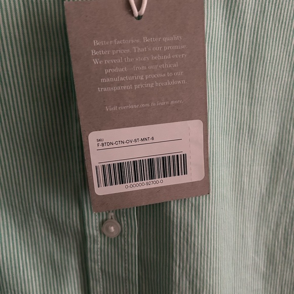 Everlane The Silky Cotton Relaxed Shirt Size 6 NWT - Picture 8 of 9